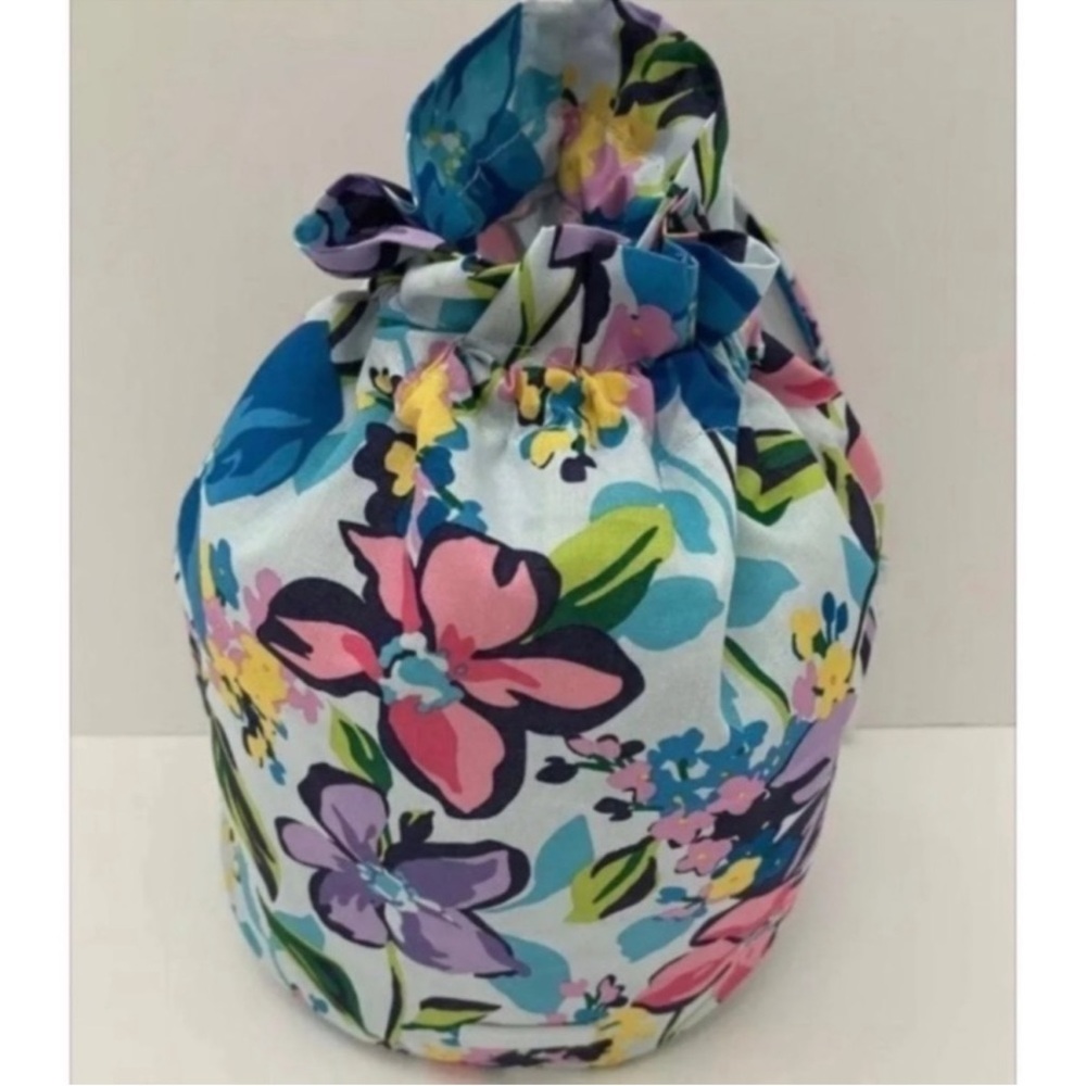 Vera Bradley Drawstring Plastic lined ditty cinch Bag